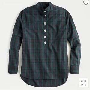 J. Crew Popover Tunic in Black Watch Tartan Size 00 /  Plaid Preppy